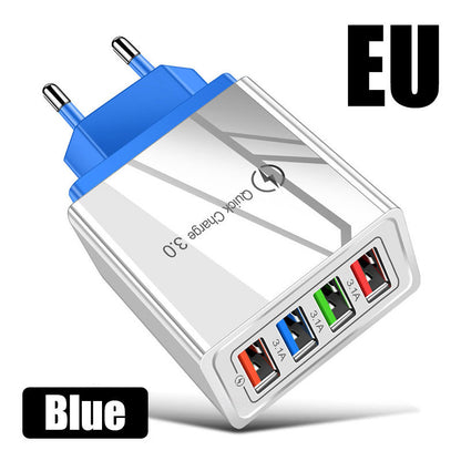 4-Port USB Wall Charger – Fast 5V/3A Output