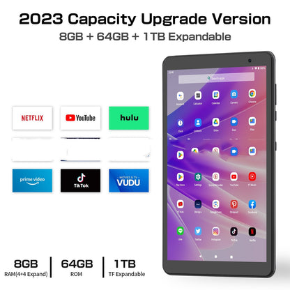 8" Android 13 Octa-Core Tablet (64GB)