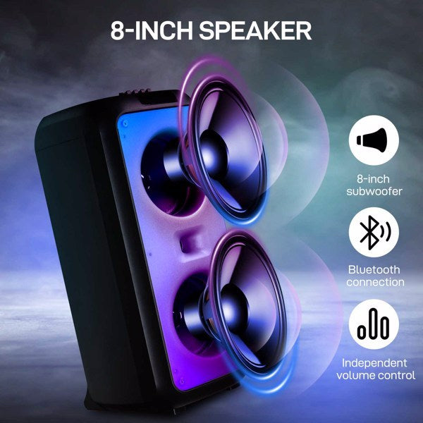 40W Portable LED Bluetooth Party Speaker (with Remote)