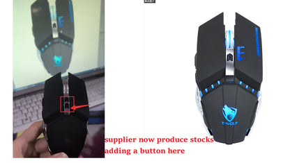 Wireless Silent Charging Gaming Mouse with LED Glow