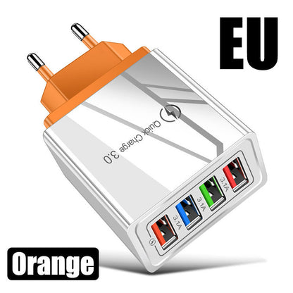 4-Port USB Wall Charger – Fast 5V/3A Output