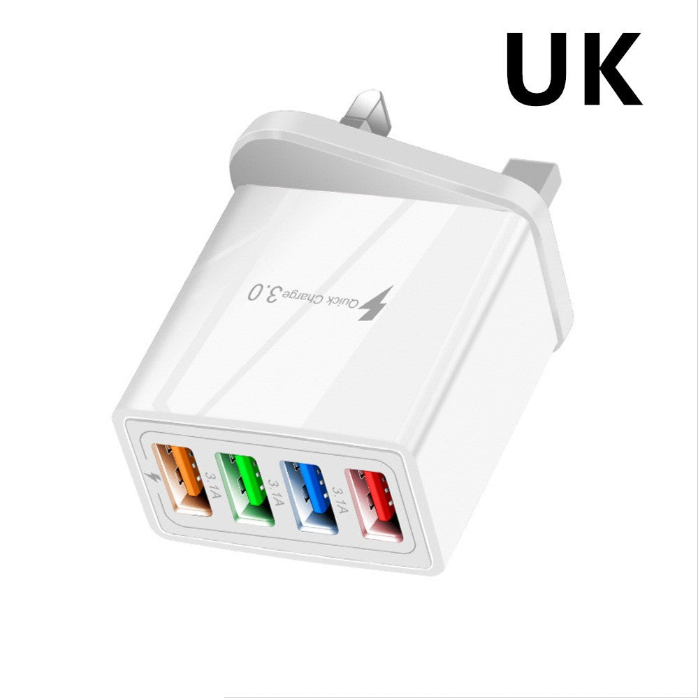 4-Port USB Wall Charger – Fast 5V/3A Output
