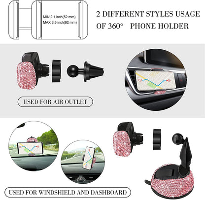 Car Interior Bling Hook Set – Diamond Style