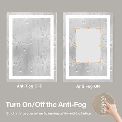Anti-Fog Smart Mirror with Dual LED Strips - SAVE $575