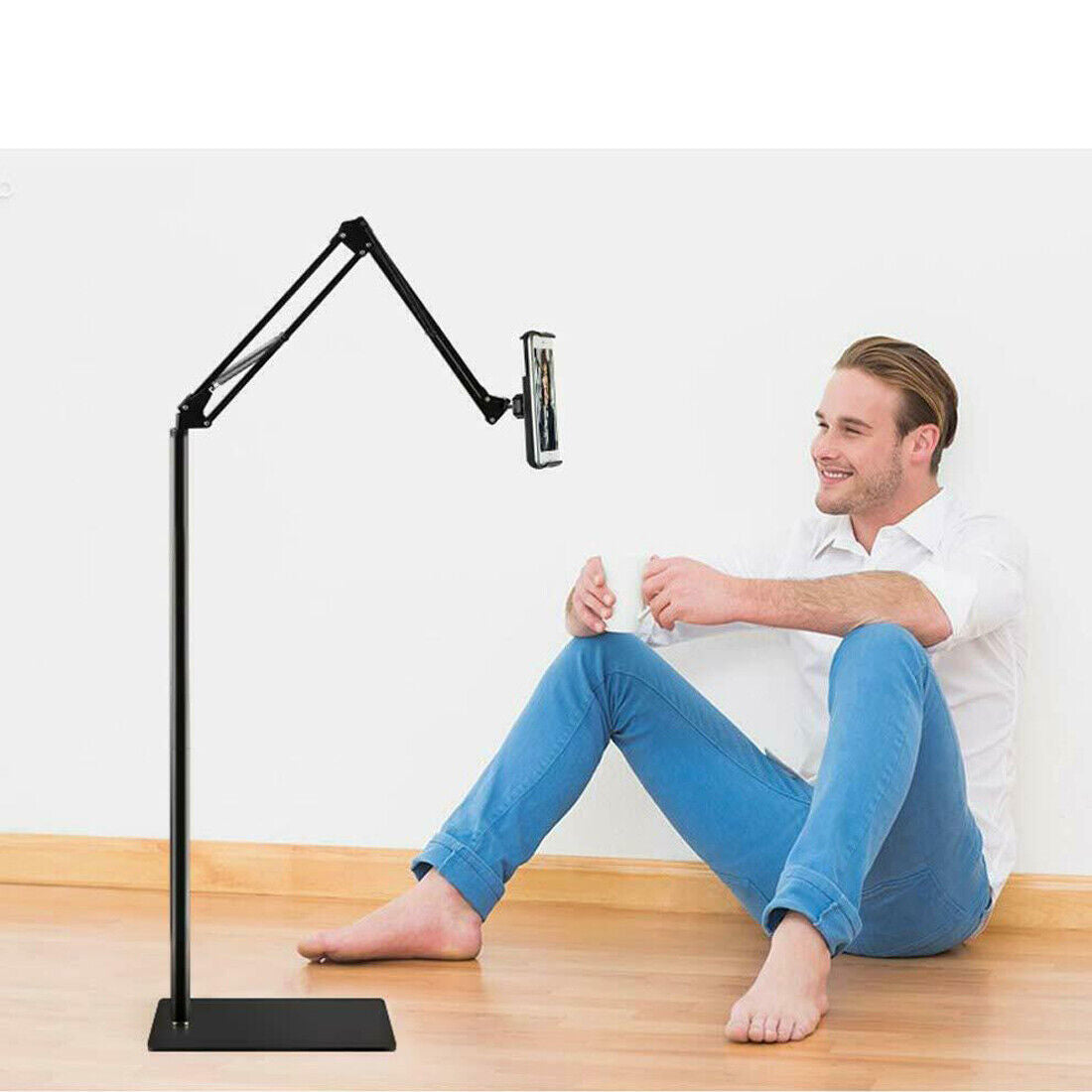 Adjustable 360° Floor Stand – Universal Tablet & Phone Holder SAVE $37