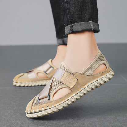 Men’s Summer Mesh Beach Sandals – Breathable Hollow Design & Soft Sole Comfort (Save 10% Today!)