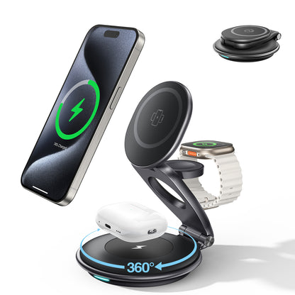 3-in-1 Foldable MagSafe Wireless Charger – 30W Charging Station for Multiple Devices - SAVE $85