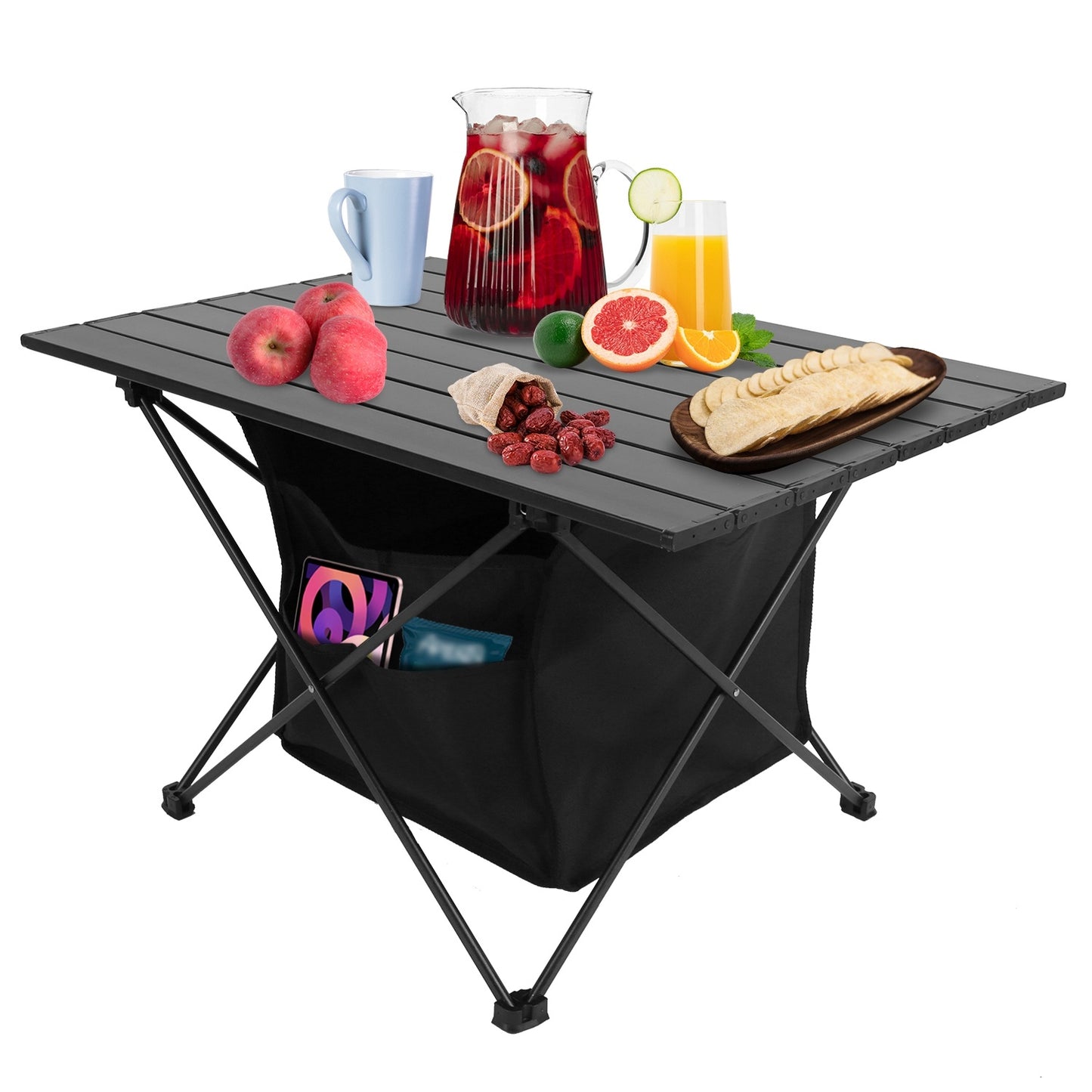 Win a Foldable Aluminum Camping Table with Storage Basket – Portable for Hiking, BBQ, Picnic & Fishing - ONLY AVAILBLE FOR GIVEAWAY ONLY