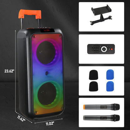 40W Portable LED Bluetooth Party Speaker (with Remote)