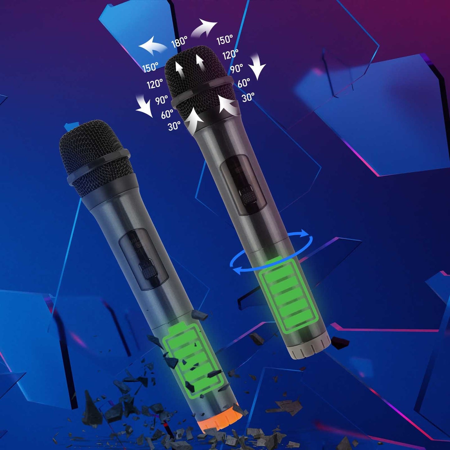 12in 60W LED Spectrum Light Bluetooth Remote Control Rod Speaker