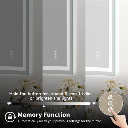 Anti-Fog Smart Mirror with Dual LED Strips - SAVE $575