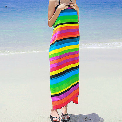 Extra Large Striped Beach Towel – Soft, Fast-Drying & Perfect for Travel | Save 10% Today!