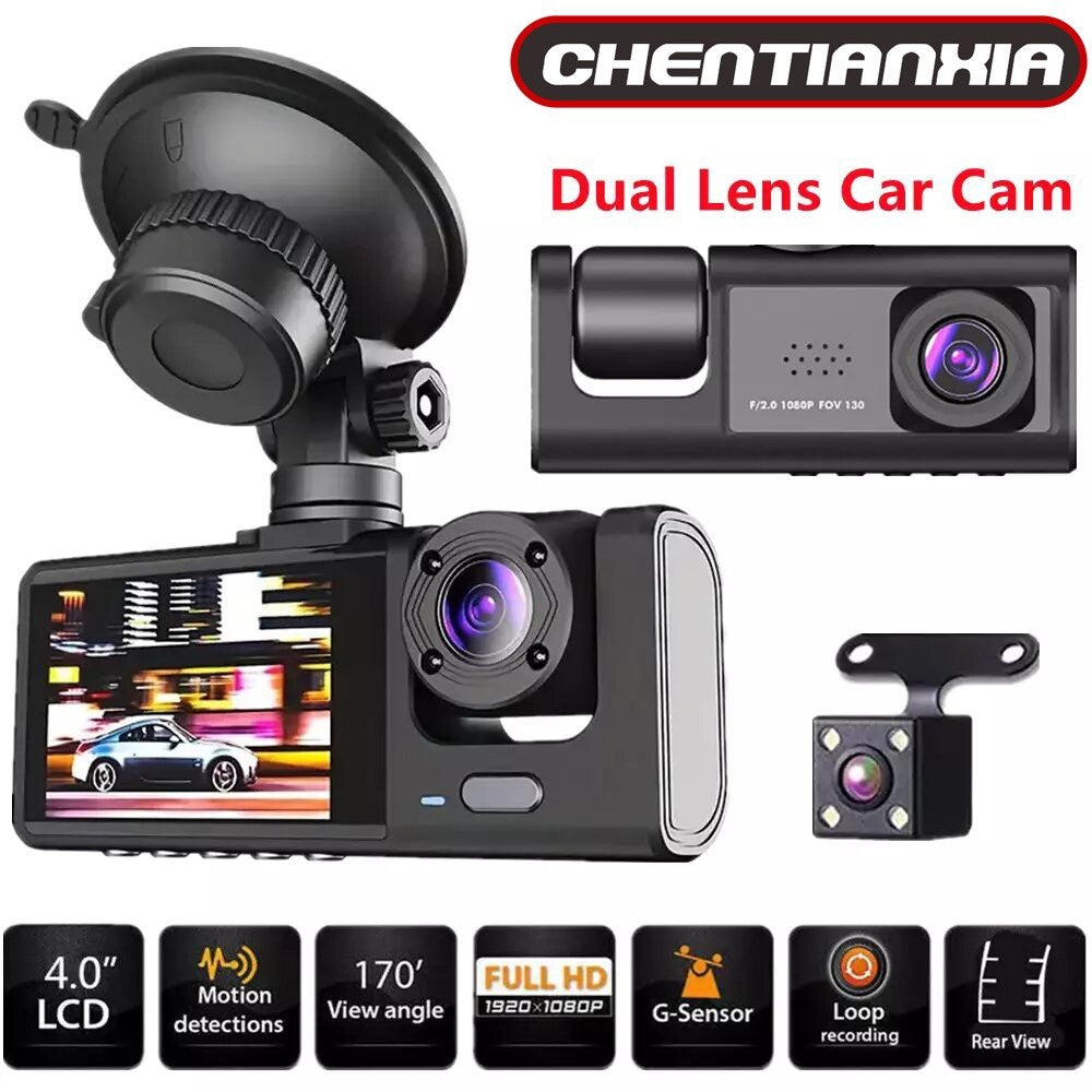 Win a 1080P Dual-Lens Car Dash Cam! Front and rear camera video recorder with G-sensor – exclusive giveaway prize only!