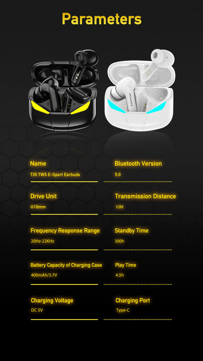 AWEI True Wireless Bluetooth Earbuds – Includes Charging Case