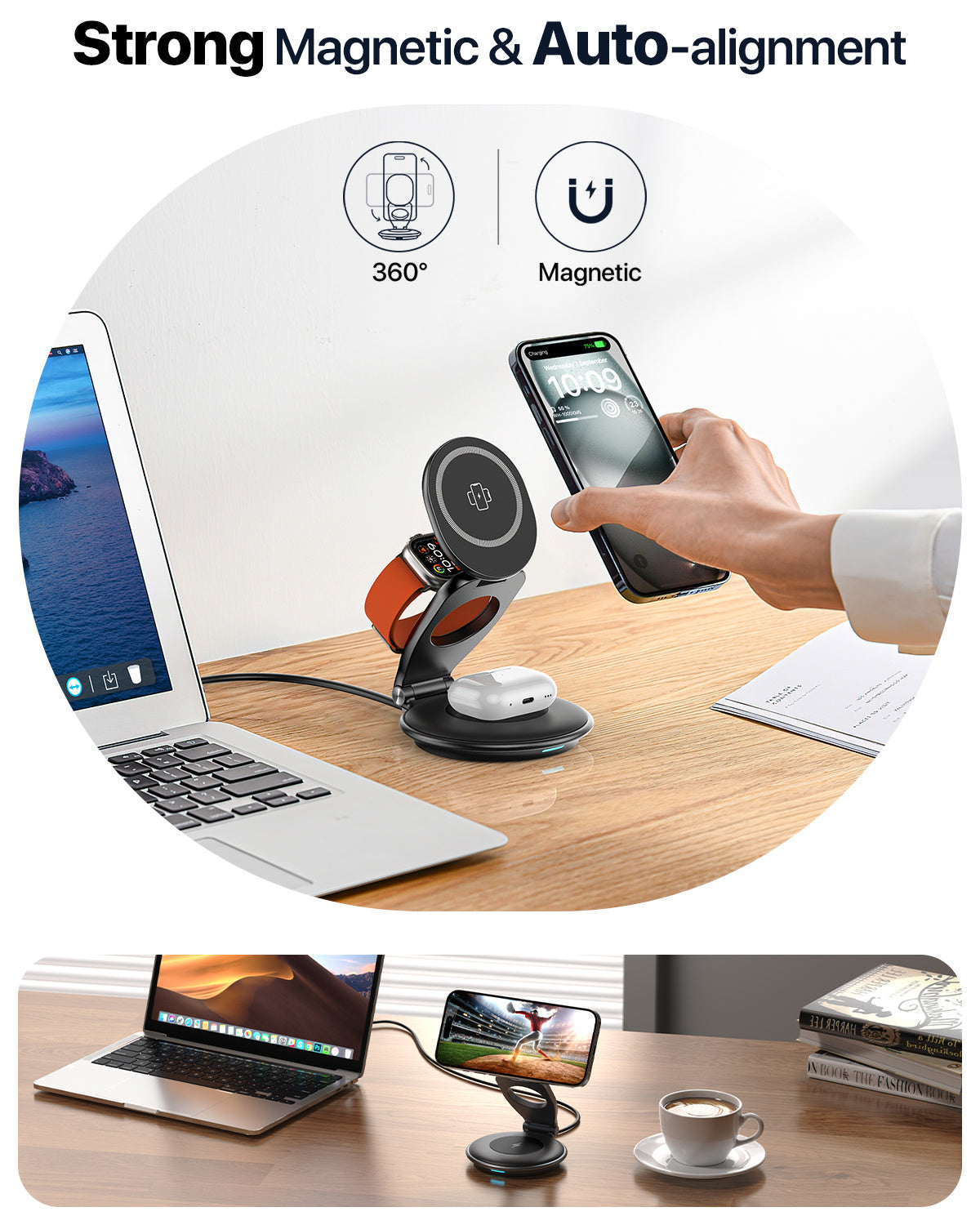 3-in-1 Foldable MagSafe Wireless Charger – 30W Charging Station for Multiple Devices - SAVE $85
