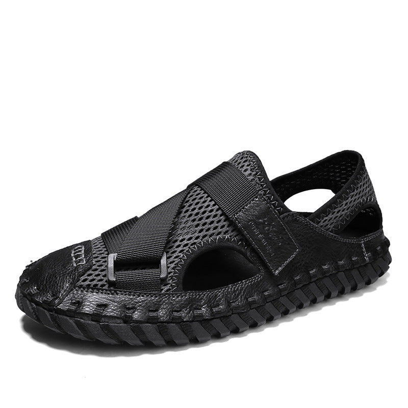 Men’s Summer Mesh Beach Sandals – Breathable Hollow Design & Soft Sole Comfort (Save 10% Today!)