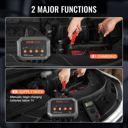 VEVOR 8A Smart Car Battery Charger – LiFePO4 & Lead-Acid - SAVE $273