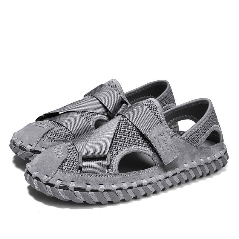 Men’s Summer Mesh Beach Sandals – Breathable Hollow Design & Soft Sole Comfort (Save 10% Today!)