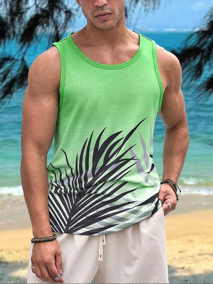 Men’s 3D Printed Hawaiian Sleeveless Tank Top | Save 20% Today!