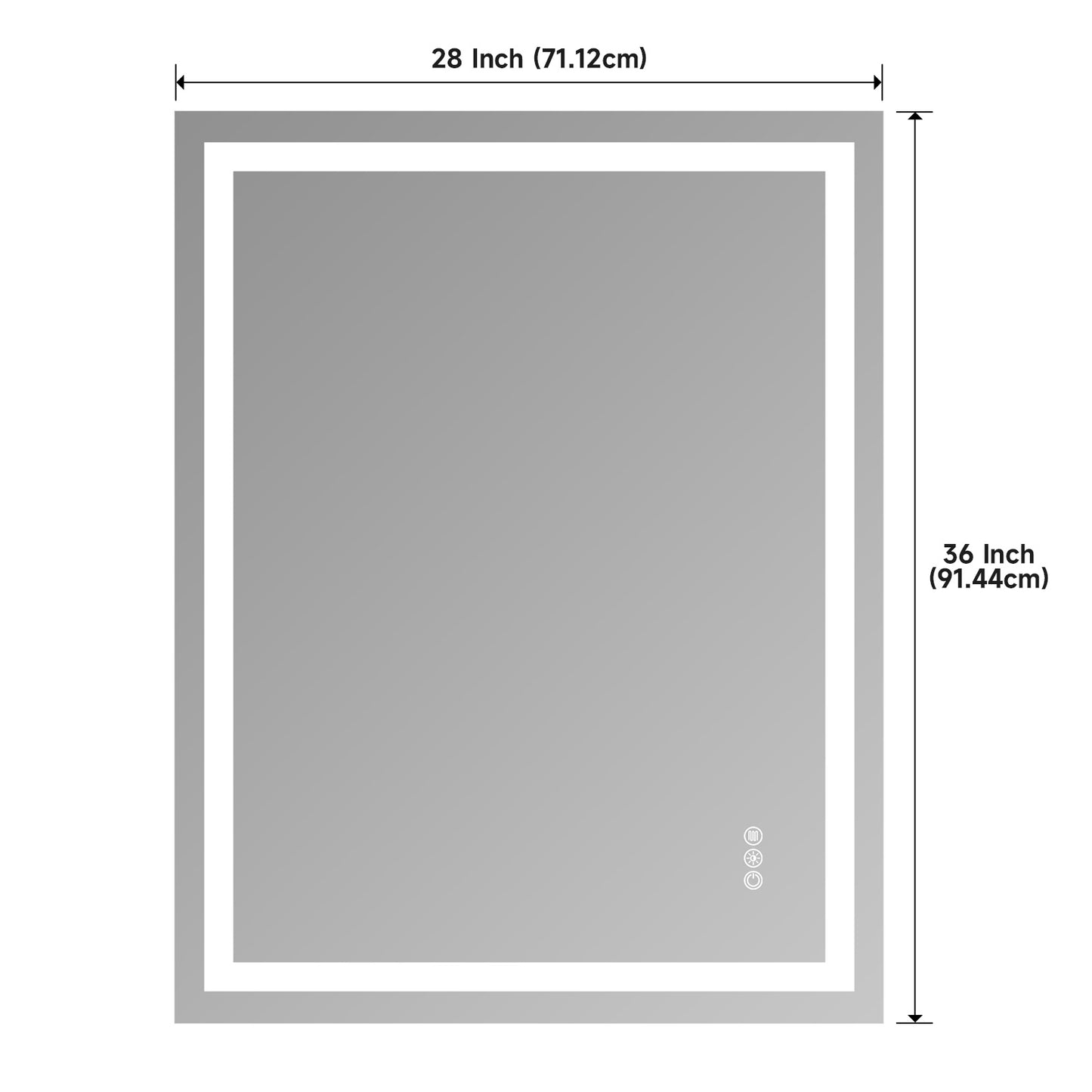 Anti-Fog Smart Mirror with Dual LED Strips - SAVE $575