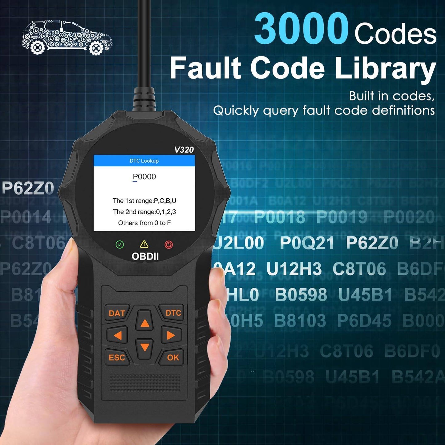 Automotive OBD2 Scanner OBD Code Reader Car Check Engine Fault Diagnostic Tool - SAVE $37