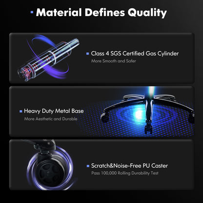 350lbs Racing Gaming Chair – Tall Ergonomic Computer Seat