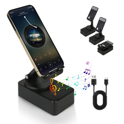 4-in-1 Foldable Wireless Speaker & Phone Stand with Power Bank and RGB Light